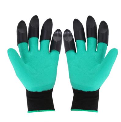 China Anti-slip puncture resistant waterproof breathable design full finger gloves with 4 claws made with ABS plastic ABS breathable claw for sale