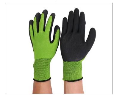 China General Purpose Work Gloves Hot Selling Black Nitrile Coated Wholesale Black Nitrile Coated Protective Hand Safety Garden Gloves for sale