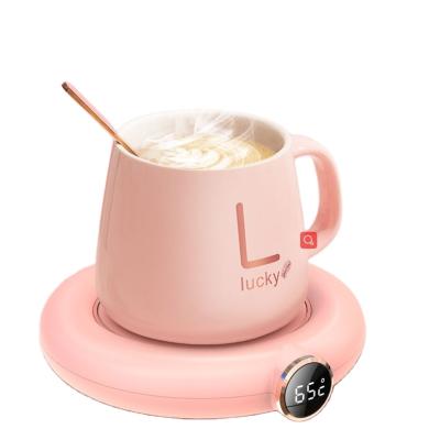 China Viable Portable Temperature Control 55/65/75 Degree Timing Function Heating Protection Smart Electric Coffee Mug Cup Filling Heater for sale