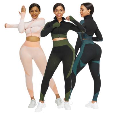 China Fashion Breathable Wholesale Yoga Set Women Activewear Gym Wear Sport Suit Sportswear for sale