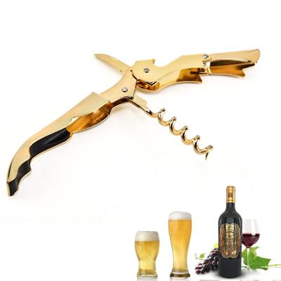 China Viable ex-factory price wine bottle opener gold and seahorse multi-function corkscrew for promotion for sale