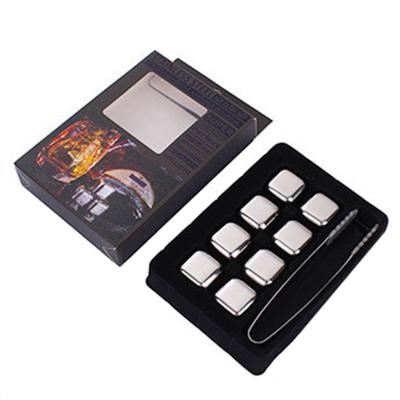 China Whiskey Rocks Cool Whiskey Stones Stainless Steel Ice Cube Ice Cooler and Whiskey Stones Gift Cooling Set for Whiskey Cola Cooling Drinks for sale