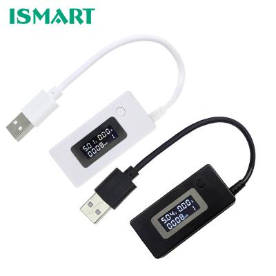 China Portable USB Mobile Voltage Detector Mini Creative Phone USB LCD Screen Power Tester Doctor Voltage Current Meter for sale