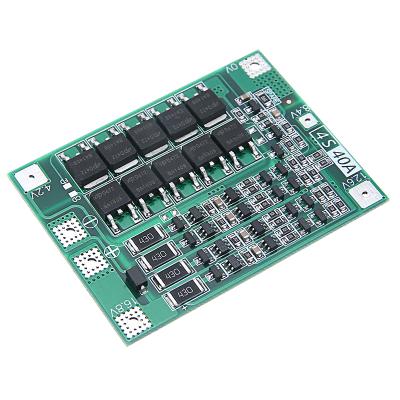 China 4S 40A Li-ion lithium battery charger protection board 18650 BMS Drill Motor 14.8V 16.8V balance 4s 40a bms lithium battery protection board for sale