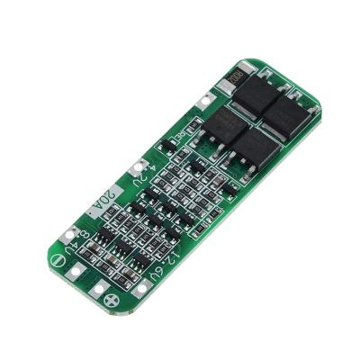 China 3S 20A 18650 Li-ion Lithium Battery Charger PCB BMS Protection Board 12.6V Cell 59x20x3.4mm 3S Module bms 20a Battery Protection Board for sale