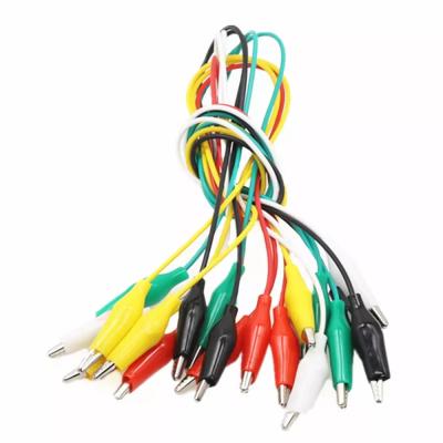 China 10pcs Electrical Test Leads Alligator DIY Double Crocodile Clips Roach Clip Test Jumper Wire 10pcs Clips Cable for sale