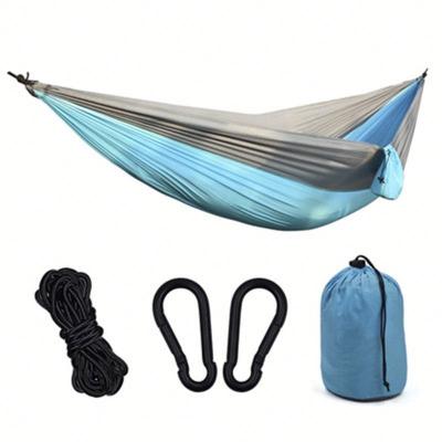 China Lightweight Durable Nylon Hammock 210T Travel Hanging Chair Camping Nylon Hammock With Tree Strap for sale