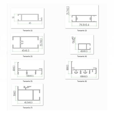 China door & Window Tanzania Market Aluminum Profiles for sale