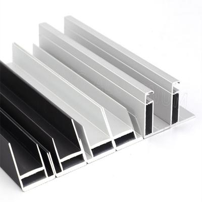 China Construcion 6000 Series Solar Buildings Aluminum Extrusion Frame Anodized Matte Silver / Black for sale