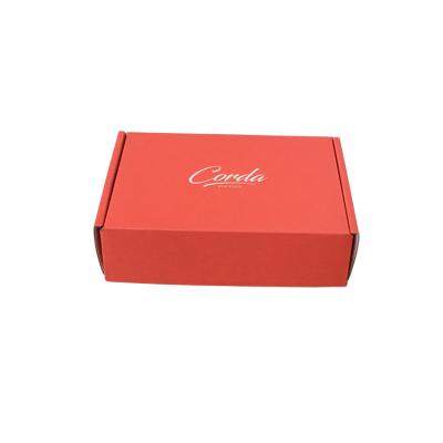 China Handmade Wholesale Customized Simple And Elegant Folding Box, Clothing, High Redemption Rate Red Corrugated Paper Box for sale