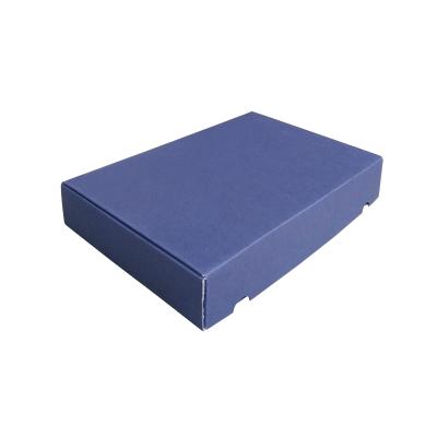 China Custom Handmade Navy Blue Printed Shipping Boxes Corrugated Corrugated Folding Paper Packing Boxes Mailer Box for sale