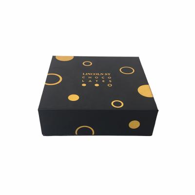 China Magnetic Handmade HOT Selling Custom Logo Printing Black Paper Box Packaging For Fashion Cosmetics Gift Box Luxury Book Shape for sale