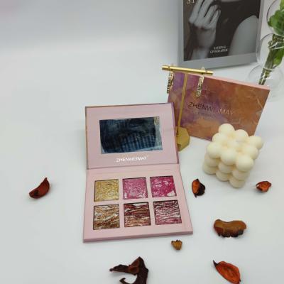 China New Design Pink Cute Starry Empty Creative Handmade Popular Sunset Colorful Magnetic Private Label Eyeshadow Boxes for sale