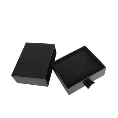 China Handmade Classic Drawer Slide Pull Out Black Velvet Foam Insert Bracelet Necklace Black Jewelry Packaging Boxes for sale