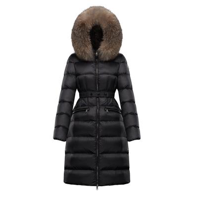 China New Winter Fashion Duck Down Thick Puff Jacket Breathable Coats Of Moncleres Shiny White Detachable Long Style Women's Breathable Coats for sale