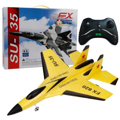 China Hot Factory Auto Return Remote Control Glider Foam Wing Su 35 Fixed Fighter Electric Model Aircraft Toy Aircraft Without Set for sale