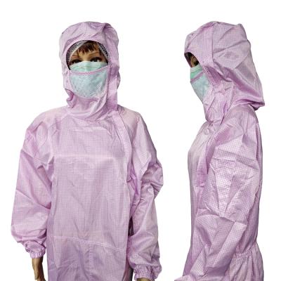 China For cleanroom high quality with Hood Lab Use ESD Antistatic Coverall for Cleanroom Workplace for sale