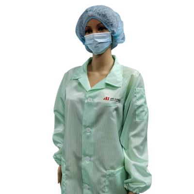 China Work Protection 5 Mm Scratch High Conductive ESD Garment Antistatic Polyester Shirt For Cleanroom for sale