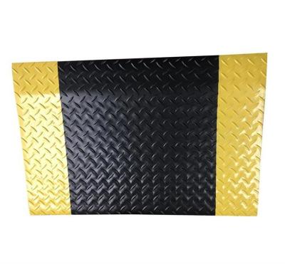 China 600x900mm Black+Yellow Color Anti-Static Durable Reusable ESD Anti-fatigue Mat For Industrial Use for sale