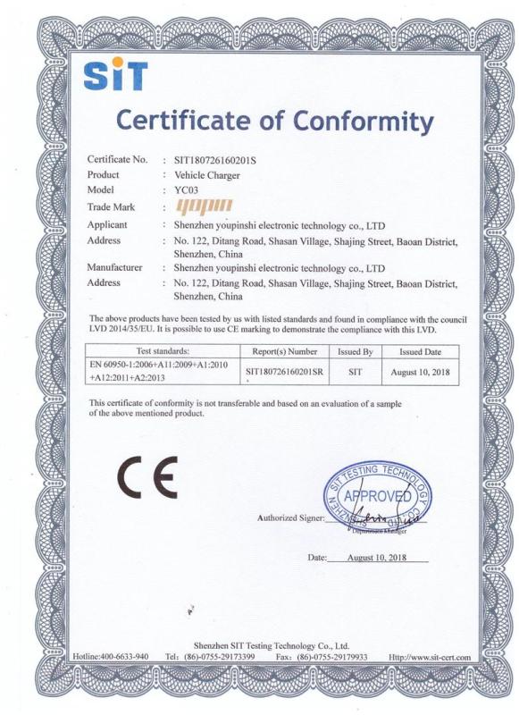 CE - Shenzhen Youpinshi Electronic Technology Co., Ltd.