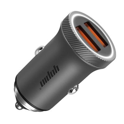 China New Arrival Aluminum Alloy Metal Body Design MP3 GPS Mobile Phone Tablet Dual USB Car Charger qc3.0 36w Single Small Size for sale