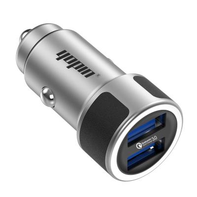 China New design mini usb charging qc3.0 36w zinc alloy car charger for MP3 MP4/GPS/Camera/DVR etc. market hot selling russia mobile/tablet phone dual for phone for sale