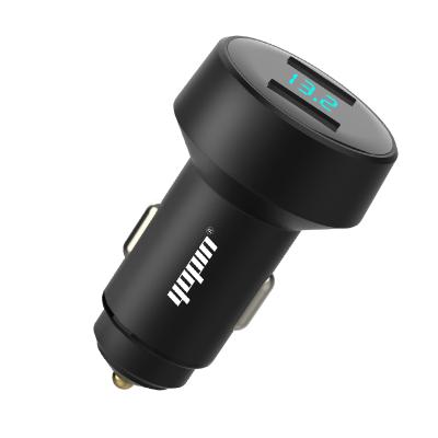 China Mobile Phone Tablet MP3 GPS Aluminum Alloy 3.6a/4.8a Car USB Charger With Battery Monitor 2 Port USB Car Adapter Charger for sale