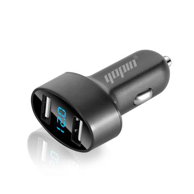 China Mobile Phone Tablet MP3 GPS 2.1a Dual USB Led Display Car Charger USB Power Adapter for sale