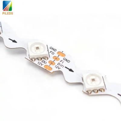 China 5mm 8mm RGB Pixel 5V LED Strip Light WS2815 WS2812B Curve Type for sale