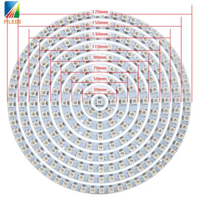 China Customizable RGB Circle Pixel Light WS2812 SK6812 Addressable Black White PCB Board DIY 5050 5V WS2812B Angel Ring for sale