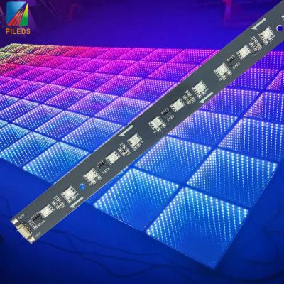 China Interactive LED Dance Floor Panels With Beam Lights PCBA LED Circuit Board DMX512 Control Mode Games And Tiles for sale