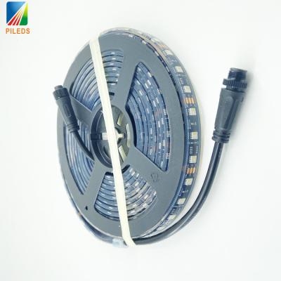 China PILEDS IP68 Addressable RGBW LED Strip Light WS2811 IC 12V/24V Waterproof 4-in-1 5050 USB Connectivity Black PCB for sale