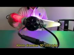 DMX RGB Digital 360 Degree Luminous LED Light Tube 3D Effect Lifting Ligh