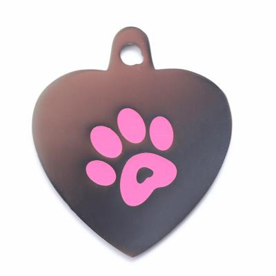 China Fashion Manufacturer Wholesale Custom Printed Metal Personalized Pet ID Tags Cute Dog Tag Laser Engraved for sale