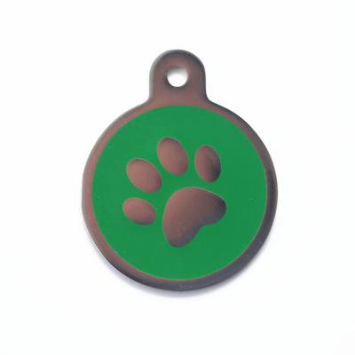 China Manufacturer Wholesale Custom Printed Metal Stocked Pet ID Tags Dog Tag for sale