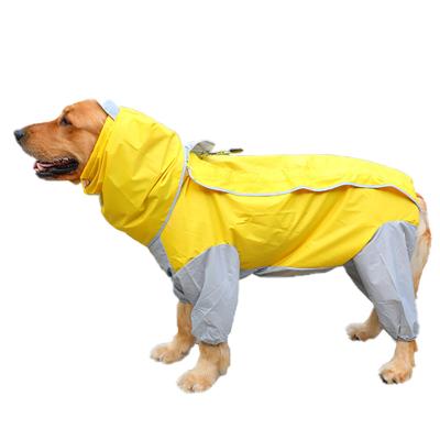 China Dogs Wholesale High Quality Outdoor Waterproof Reflective Detachable Raincoat Hat Comfortable Pet Dog Clothes for sale