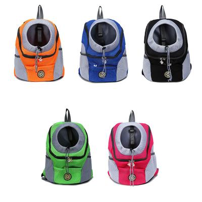 China New Out Double Front Bag Outdoor Shoulder Carrier FIBER Dog Portable Travel Mesh Backpack For Pets for sale