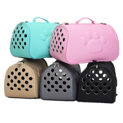 China EVA Travel Carrier Basket Pet Carrier Storage Case Dog Travel Bag Carriers Wholesale Eco-Friendly Breathable Pet for sale