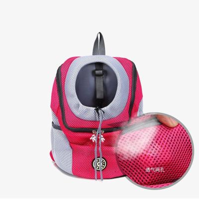 China 2022 New Dog FIBER Dog Carrier Outdoor Front Bag New Out Double Shoulder Portable Travel Mesh Backpack For Pets for sale