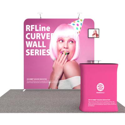 China Aluminum Exhibition Booth Promotion 3x3 Frame Pillow Case Backdrop Stand Free Standing Exhibition Booth Design for sale