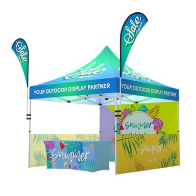 China Outdoor Display Marquee Tent Portable Folding Waterproof Stretch Fabric Trade Show Tent For Advertising Events for sale