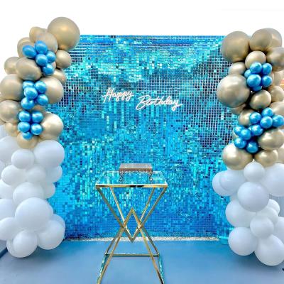 China UV Resistant Color Optional Shimmer Wall Sequin Panel Backdrop For Unique Romantic Amazing Wedding Decoration for sale