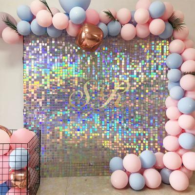 China UV Resistant Lightweight Black Rectangle Shimmer Glitter Panel Wall Backdrop Equipment For Outdoor Signs for sale