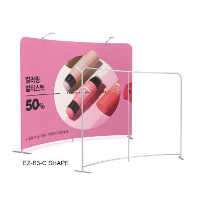 China Advertising Customization Photobooth Display 32mm Aluminum Tube Tension Fabric Pillow Case Backing for sale