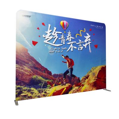 China Advertising 10 x 8ft Straight Form Portable Aluminum Ez Tube Display Tension Fabric Backdrop for sale