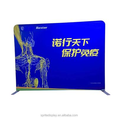 China Advertising Trade Show Equipment 10x7.5ft Shape Tension Fabric Cover Upright Backdrop Trade Show Advertising Board for sale