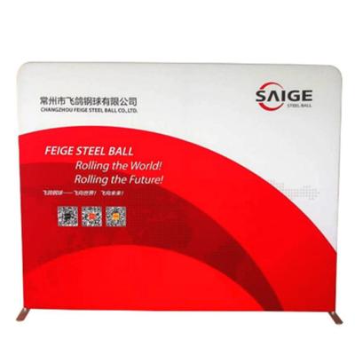 China Advertising Custom Portable Straight Shape Aluminum Tube Frame Tension Fabric Trade Show Backdrop Rack for sale