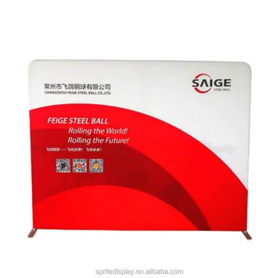 China Advertising Trade Show Photobooth Backdrop 10x7.5ft Custom Straight Shape Tension Fabric Backdrop Stand for sale