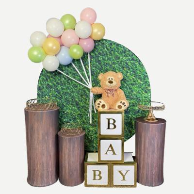 China Waterproof Eco - Friendly Birthday Decoration Round Aluminum Backdrop Wall Tube Frame Tension Fabric Backdrop Rack for sale