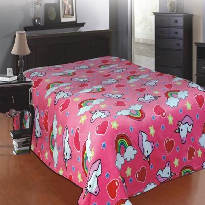 China High Quality Soft 220g Flannel Summer Winter Blankets Kids Fabric For Baby Bedding Throw Blanket for sale